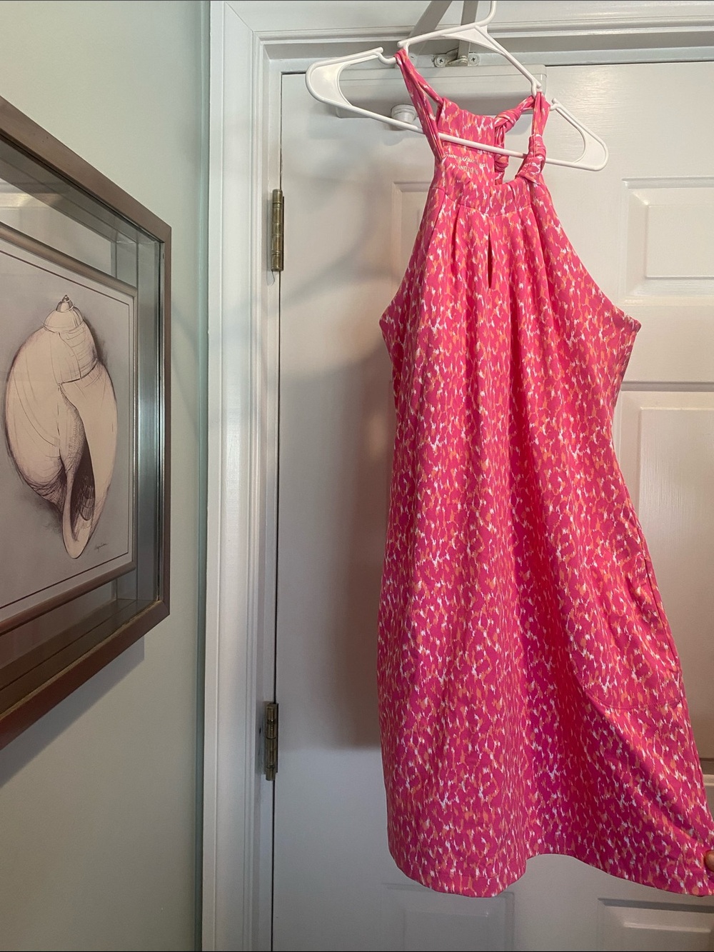 Halter Smocked Dress in Hot Pink